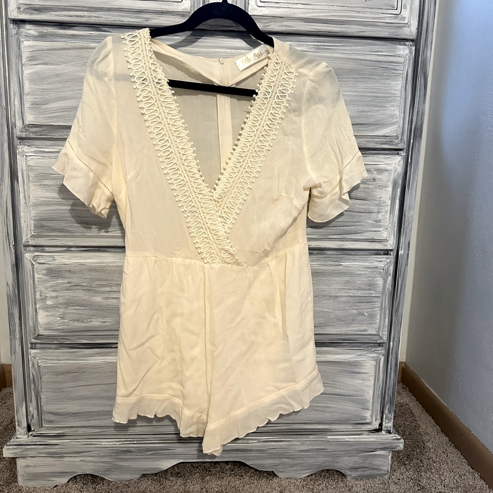 Off white romper.